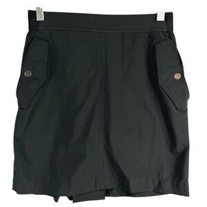 Athleta Vienna Cargo Skort Skirt 4 Black Pockets UPF50+ Golf Tennis Travel